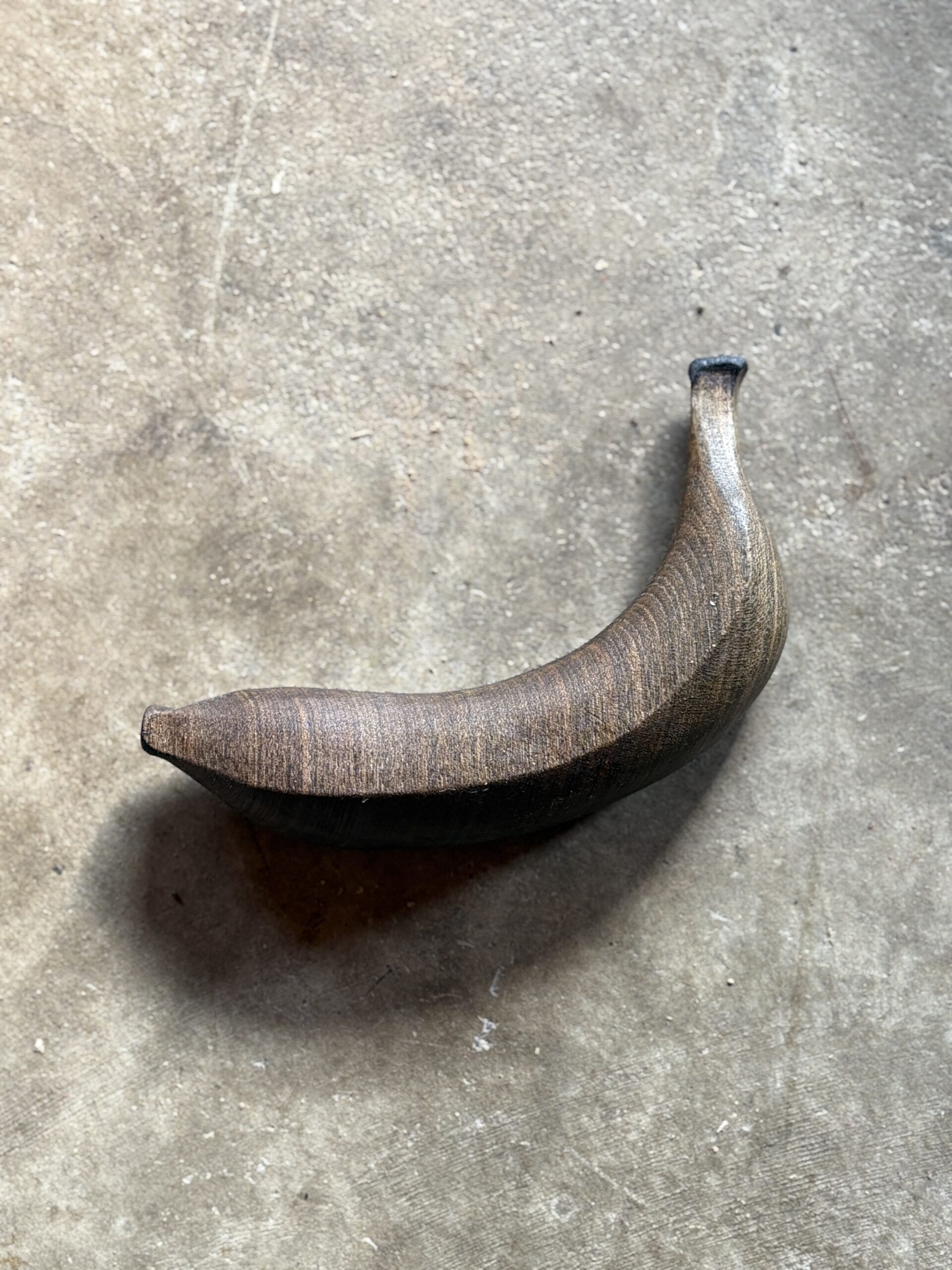 神代けやき バナナ作品 塗装前｜どんぐりぼうや くだらない道具屋