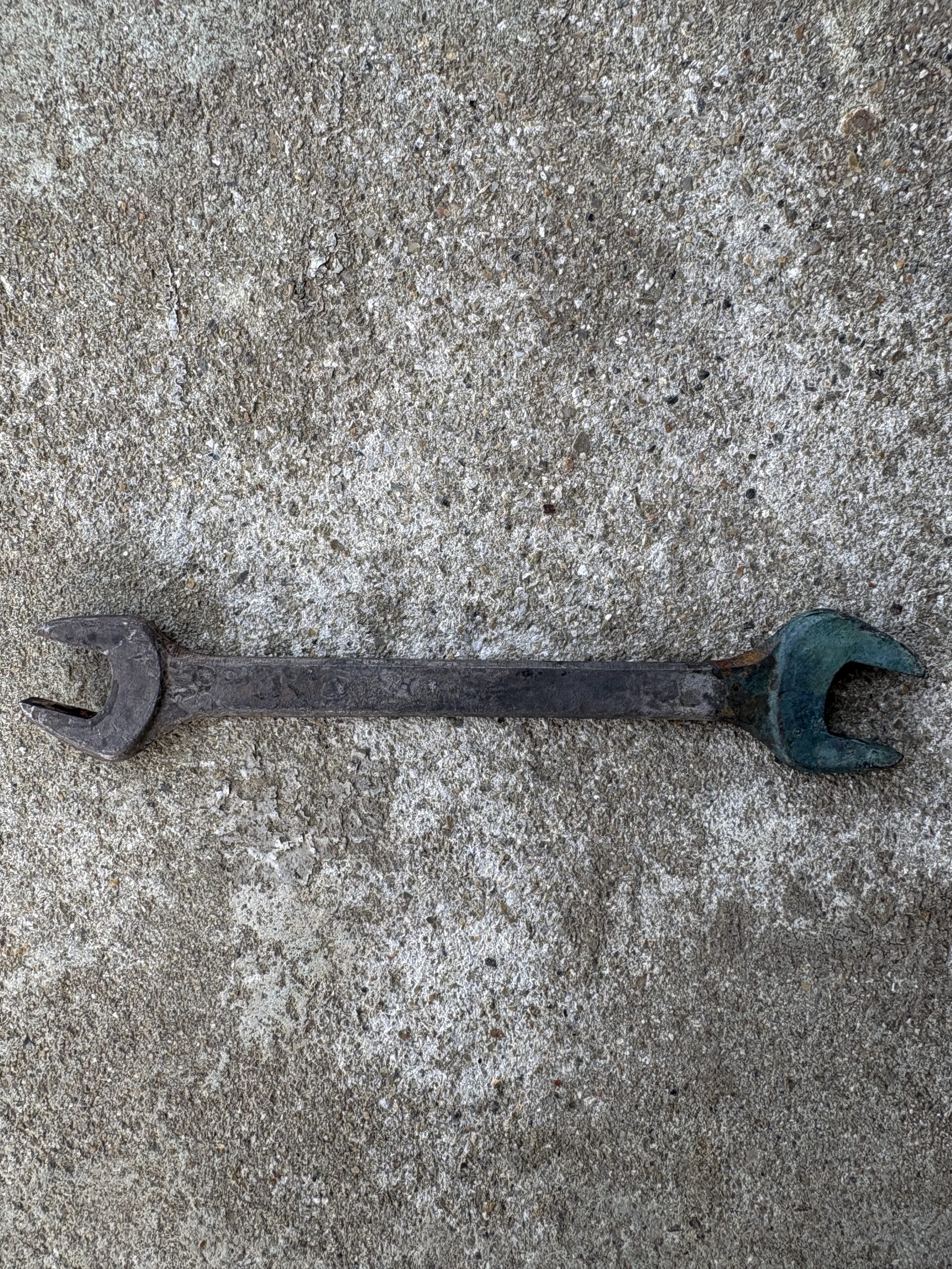 ニッサンレンチ No.1 サイズ刻印 部分アップ